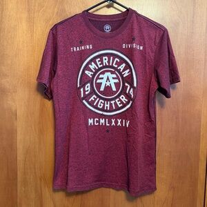 American Fighter Short Sleeve Shirt Red Large